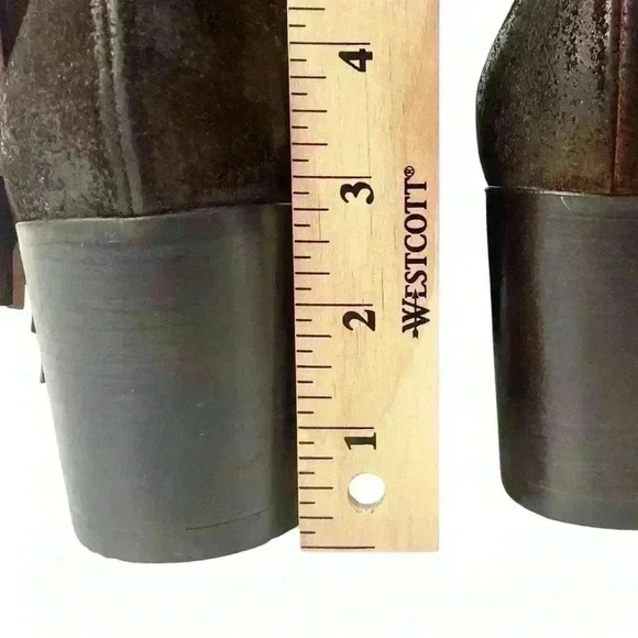 Vince Camuto Brown Suede Fringe Ankle Bootie, Size 8, Boho Western Cowgirl Style - Picture 15 of 17